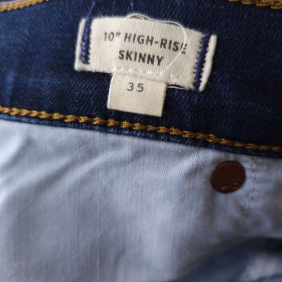 Madewell 10" High Rise Skinny Jean Dark Wash Plus Size Women's sz 35 - Picture 6 of 8